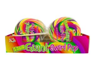 Albert's Giant Sour Swirl Rainbow Lollipops 4.25oz 12ct